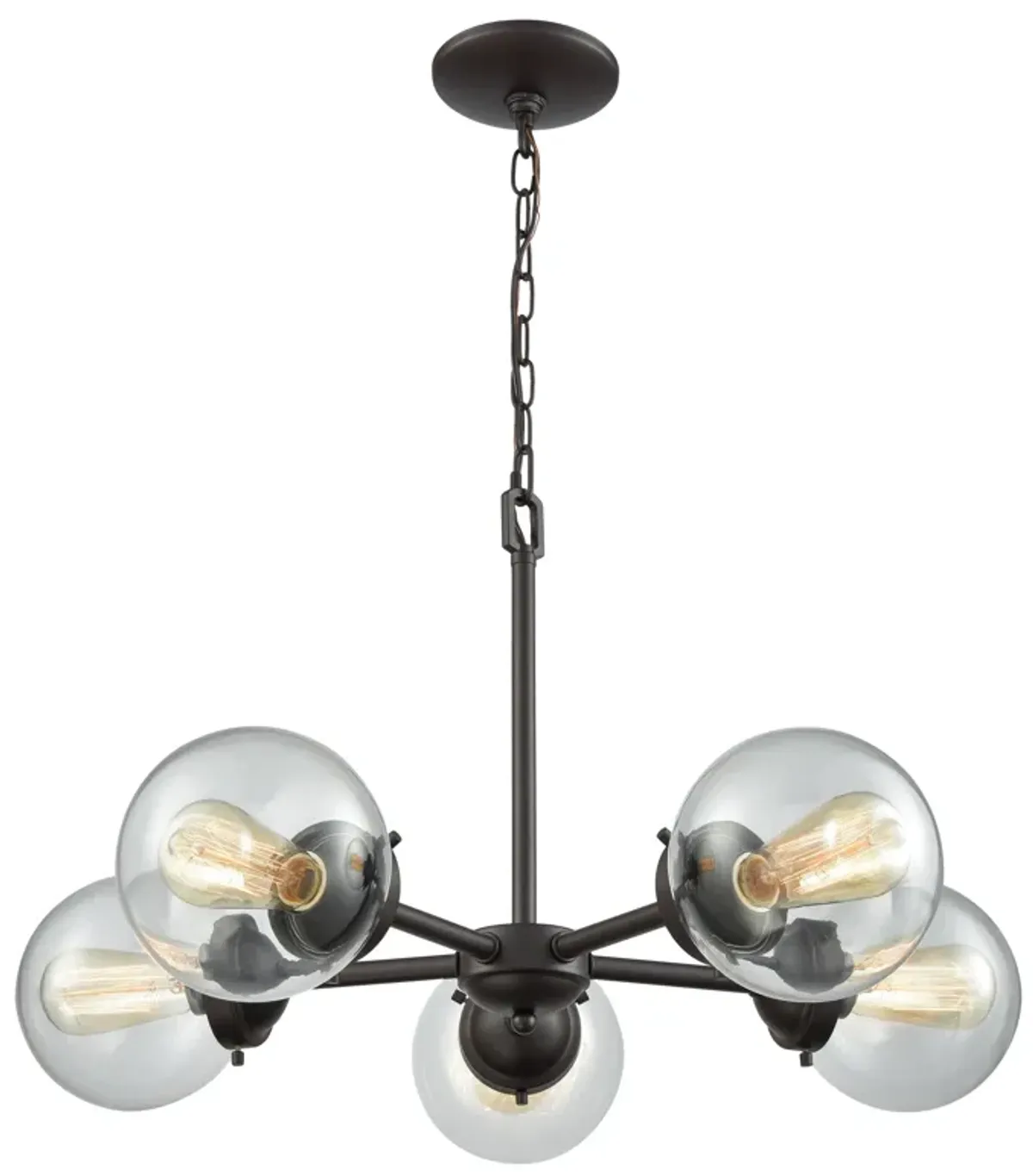 Beckett 26" Wide 5-Light Chandelier - Oil Rubbed Bronze