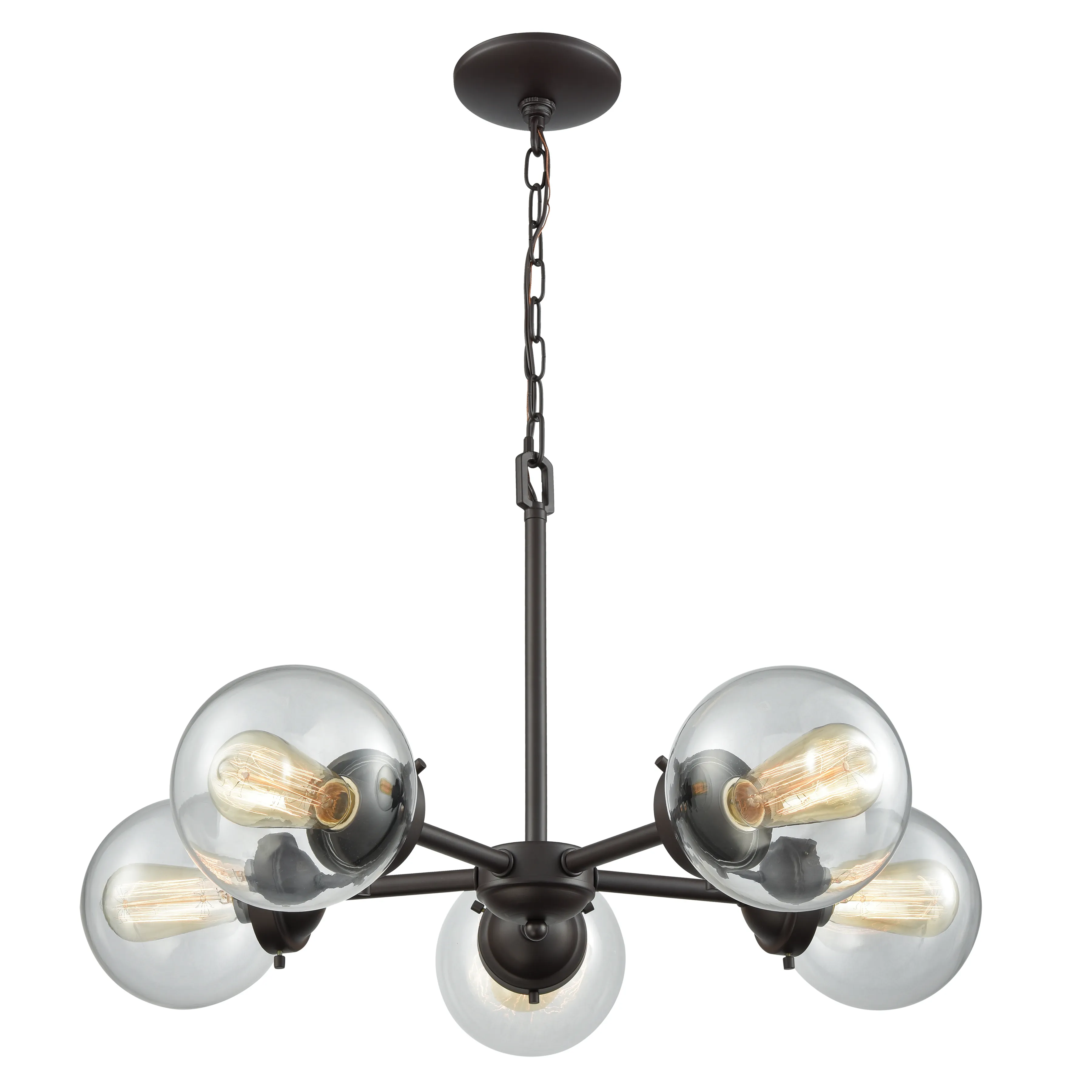 Beckett 26" Wide 5-Light Chandelier - Oil Rubbed Bronze