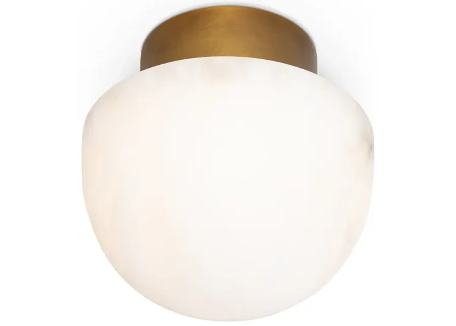 Parker Alabaster Brass Flush Mount