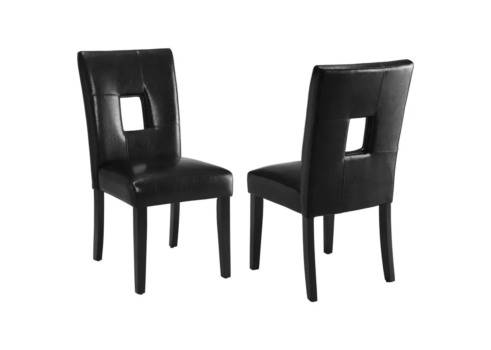 Shannon Open Back Upholstered Dining Chairs Black (Set of 2)