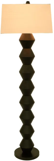 69" Stacked Totem Lamp, Black