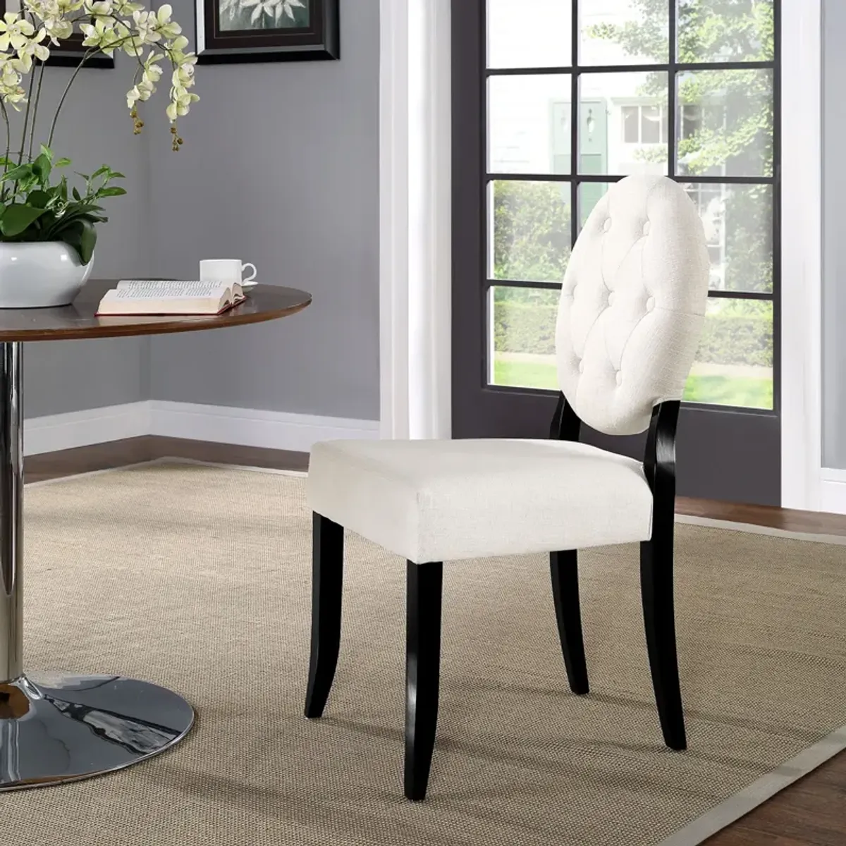 Button Dining Side Chair