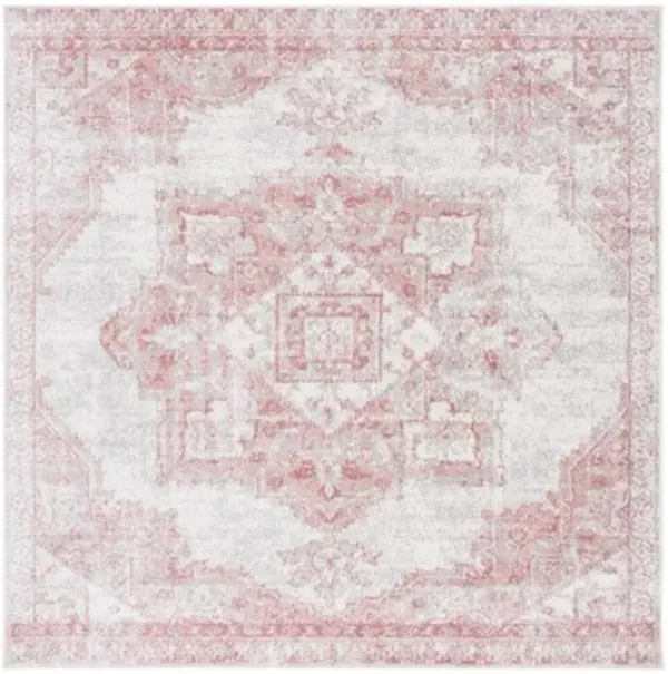 LAYLA 104  Pink 6'-7' X 6'-7' Square Square Rug