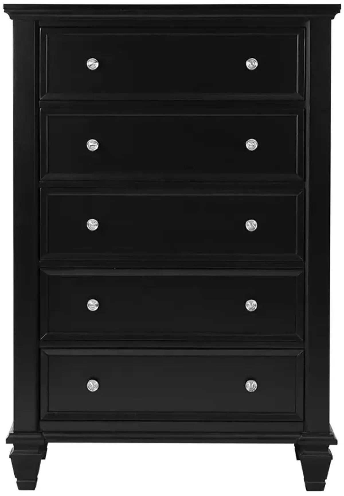 Sandy Beach 5-drawer Chest Black