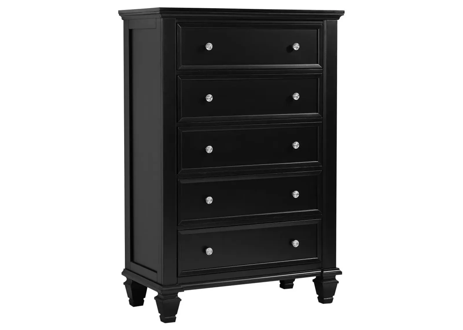 Sandy Beach 5-drawer Chest Black