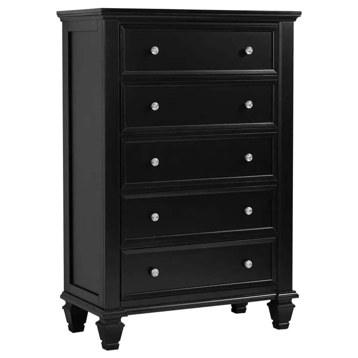 Sandy Beach 5-drawer Chest Black