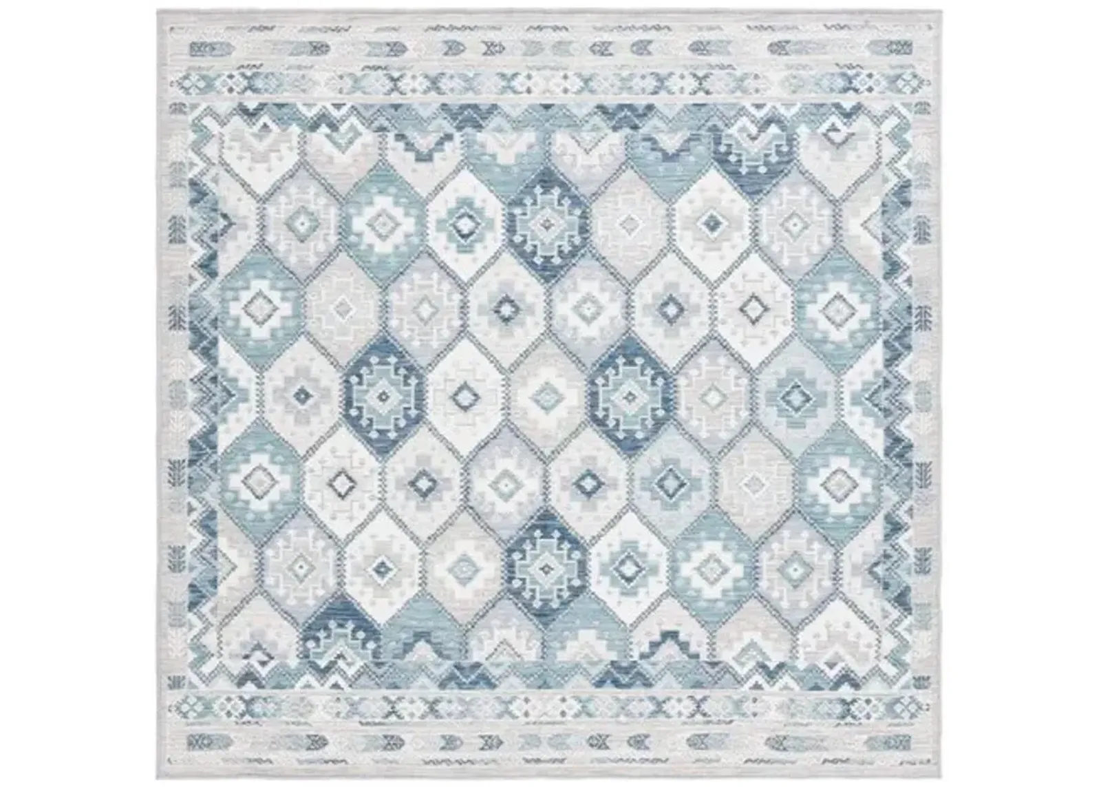 SUNRISE 630 Blue  6'-7' X 6'-7' Square Square Rug