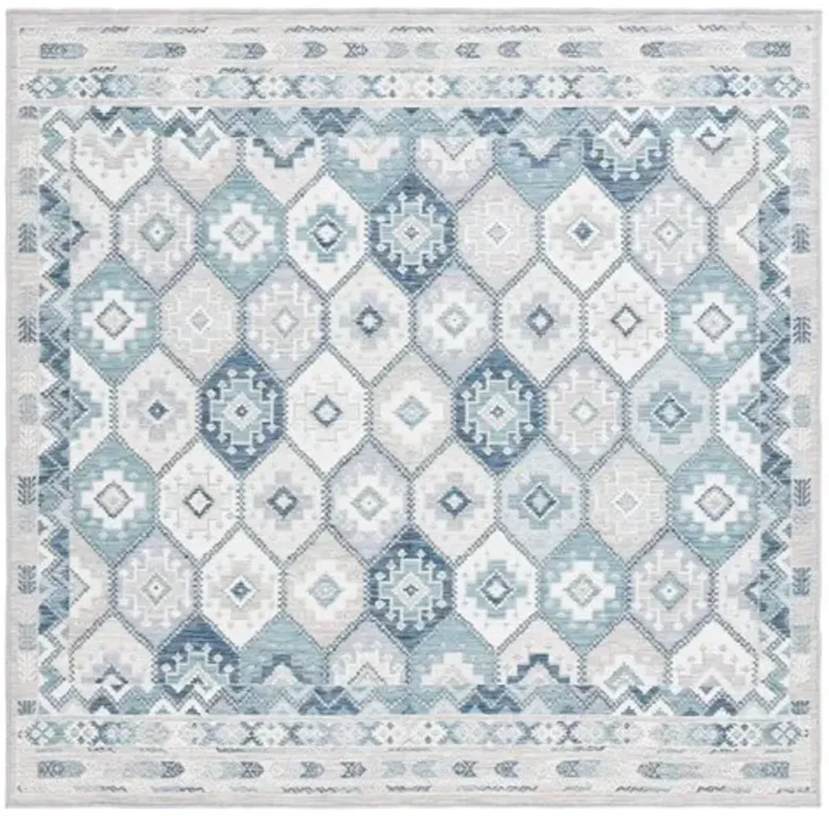 SUNRISE 630 Blue  6'-7' X 6'-7' Square Square Rug