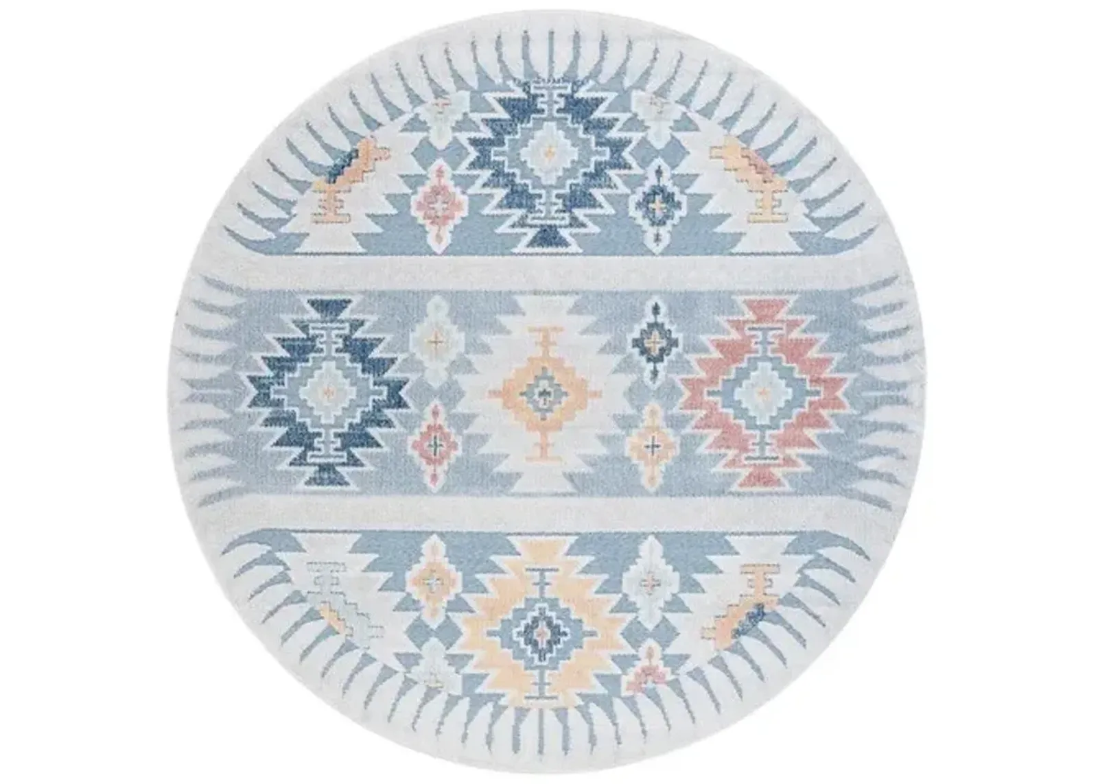 SARASOTA 114 Blue  6'-7' X 6'-7' Round Round Rug