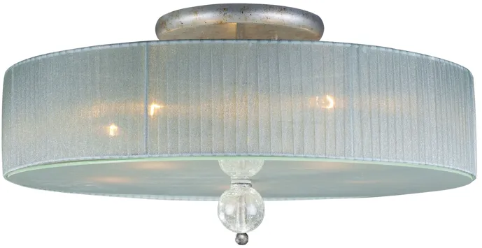 Alexis 23" Wide 5-Light Semi Flush Mount - Antique Silver