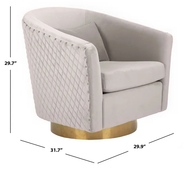 Clara Quilted Swivel Tub Chair