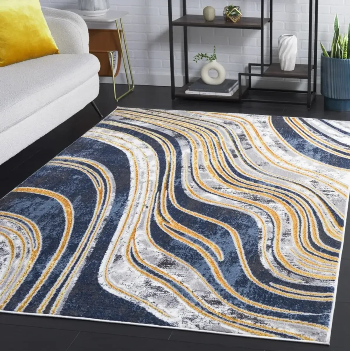 AMELIA 714 BLUE  4' x 6' Small Rectangle Rug