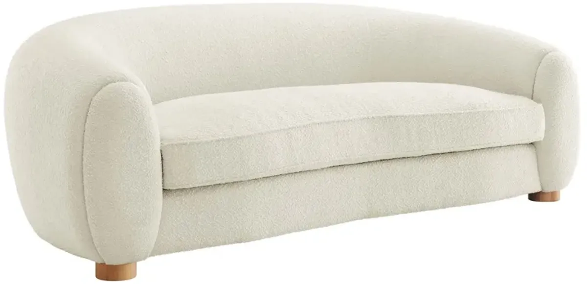 Abundant Boucle Upholstered Fabric Sofa