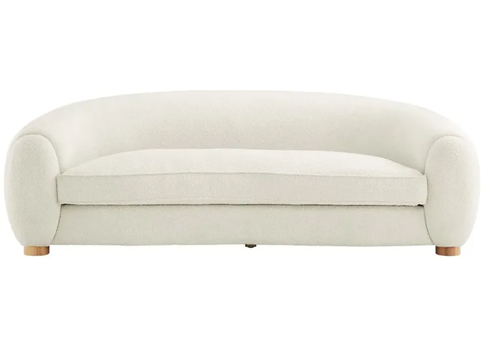 Abundant Boucle Upholstered Fabric Sofa