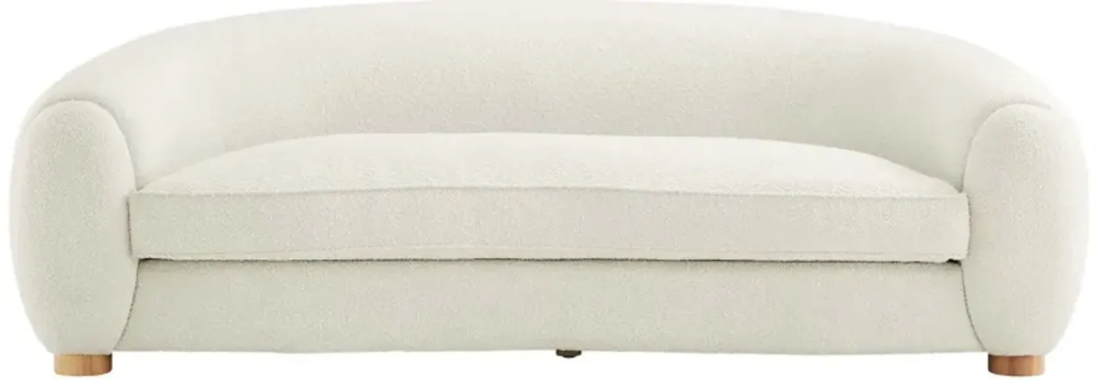 Abundant Boucle Upholstered Fabric Sofa