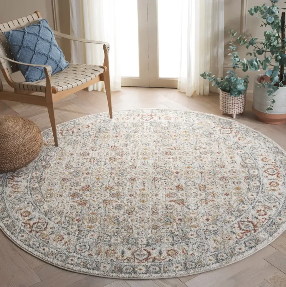 AVALON 210 IVORY  6'-7' X 6'-7' Round Round Rug