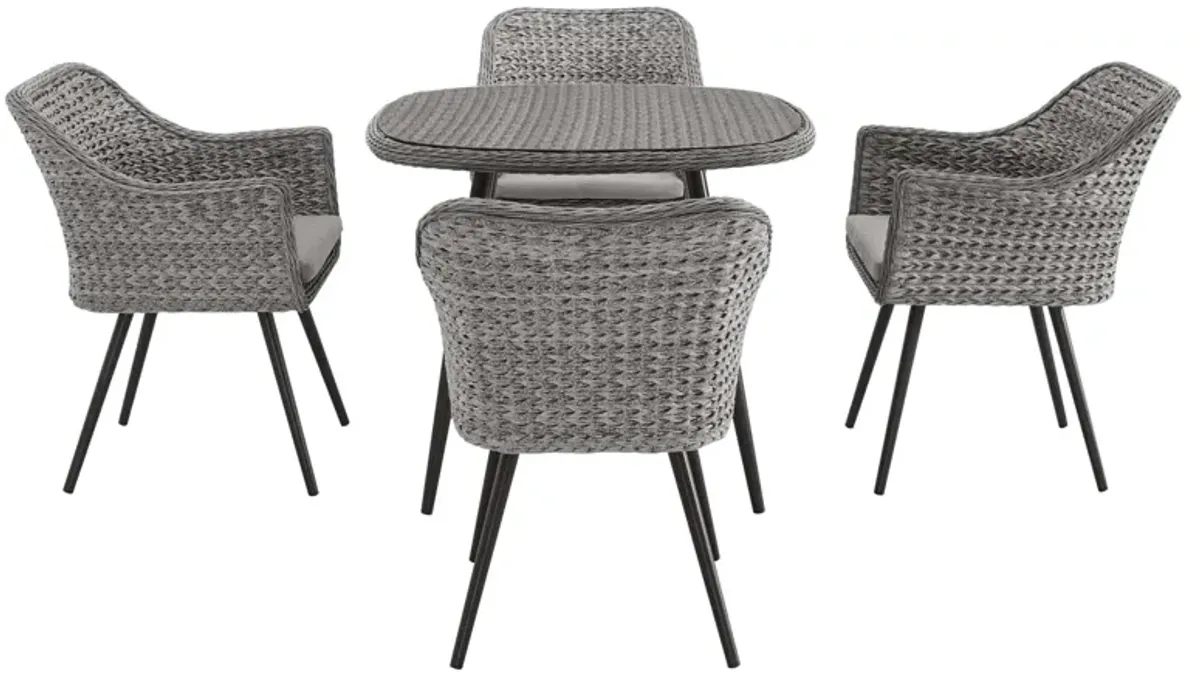 Endeavor 5 Piece Outdoor Patio Wicker Rattan Dining Set