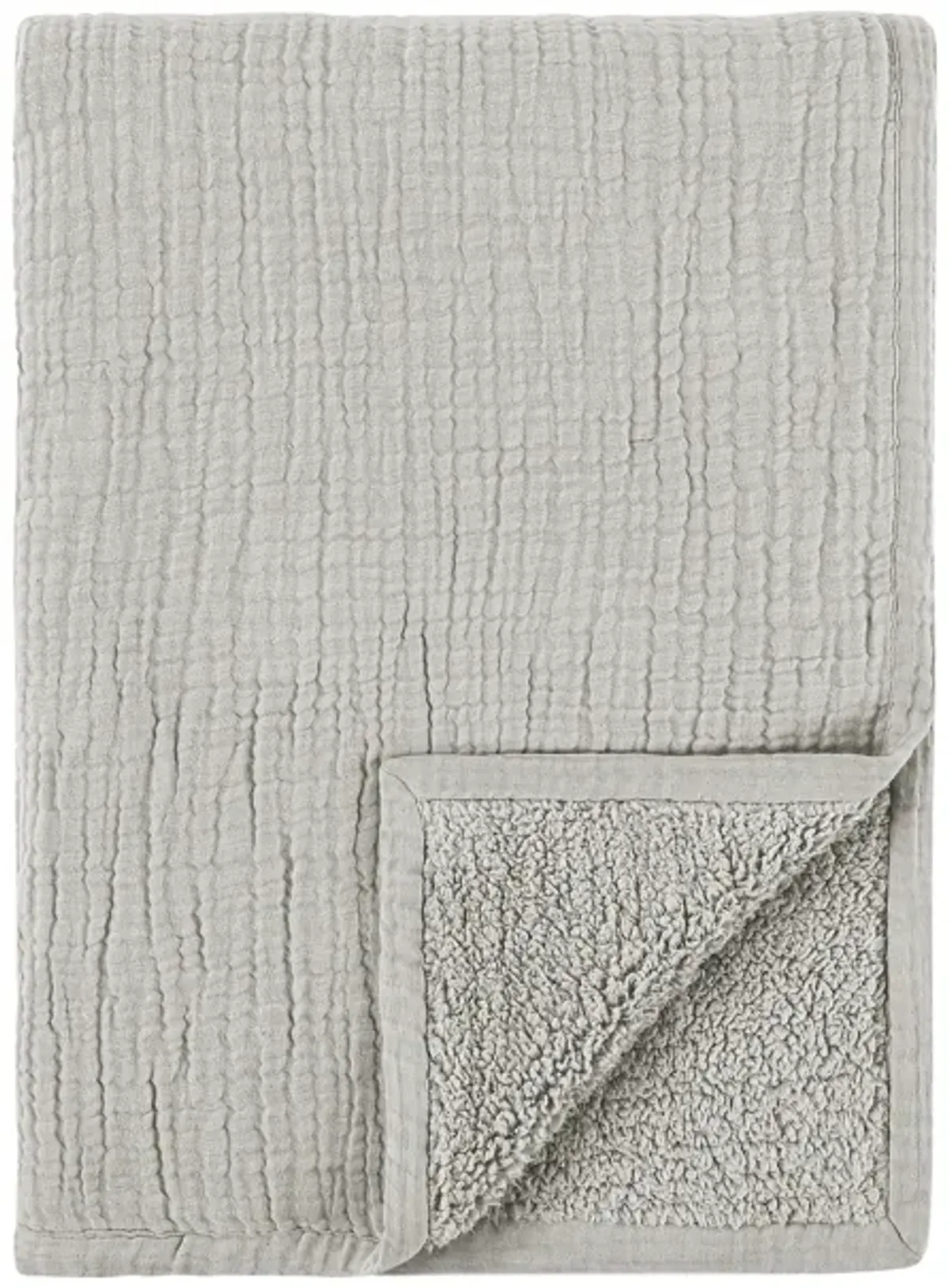 TC Cotton Linen Blend Gray 50"x70" Throw Blanket Blanket