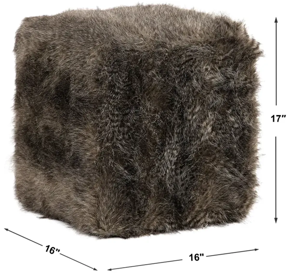 Jayna Fur Ottoman