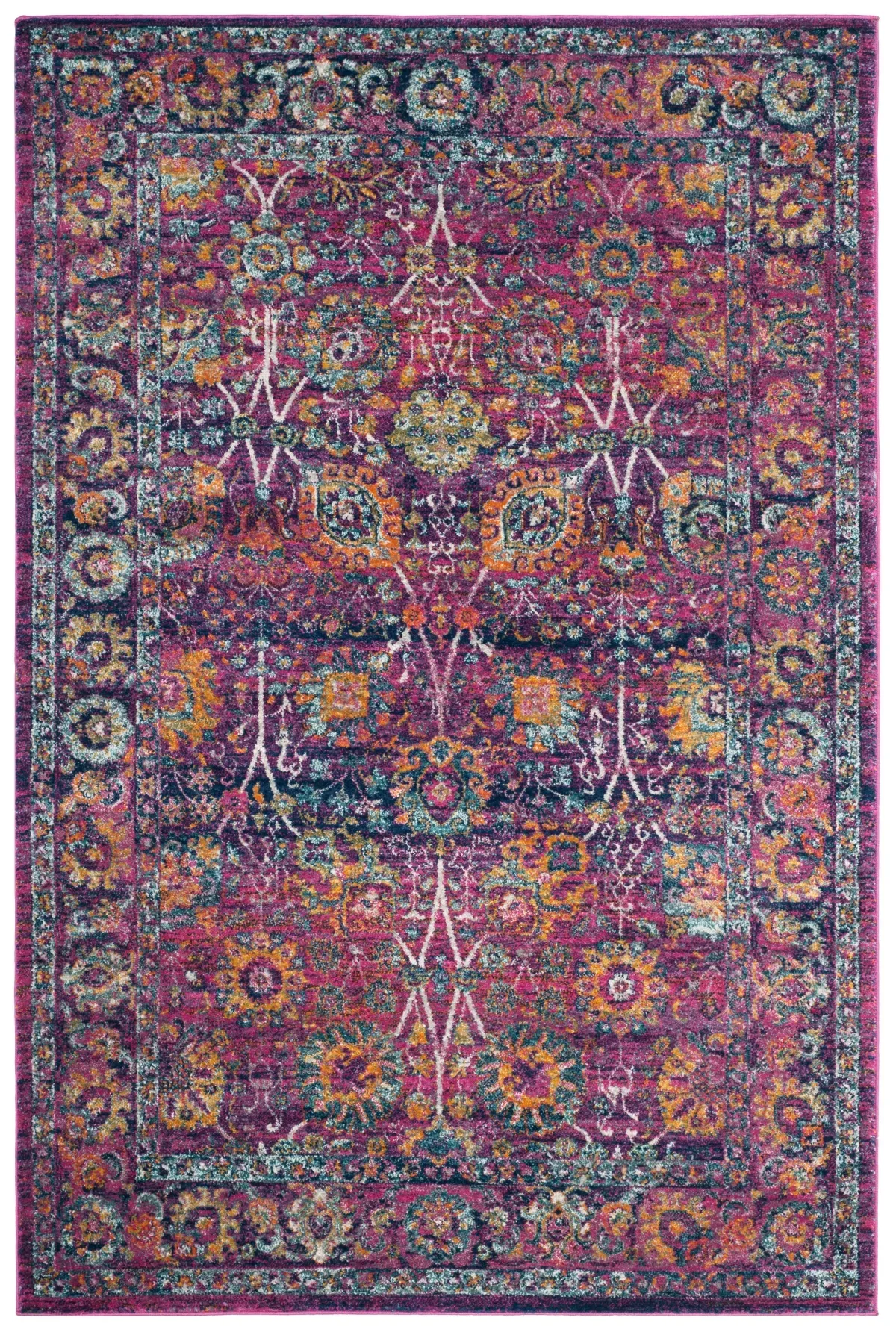 GRANADA 352 FUCHSIA  2'-2' x 3'  Accent Rug