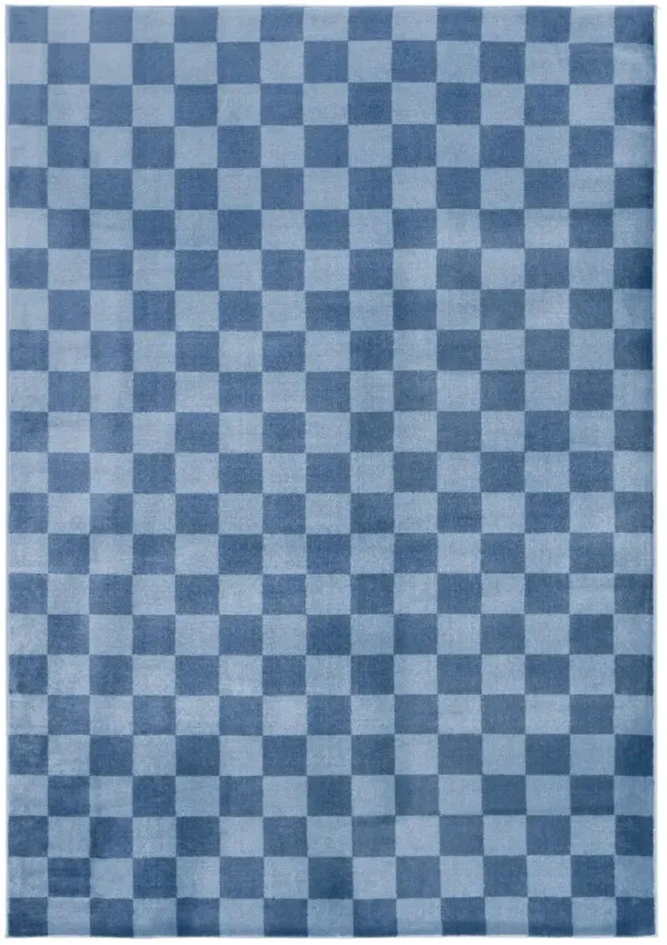 GROOVE 122 BLUE  9' x 12' Large Rectangle Rug