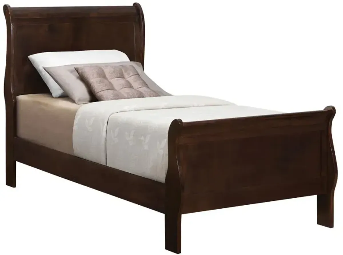 Louis Philippe Panel Bedroom Set with High Headboard