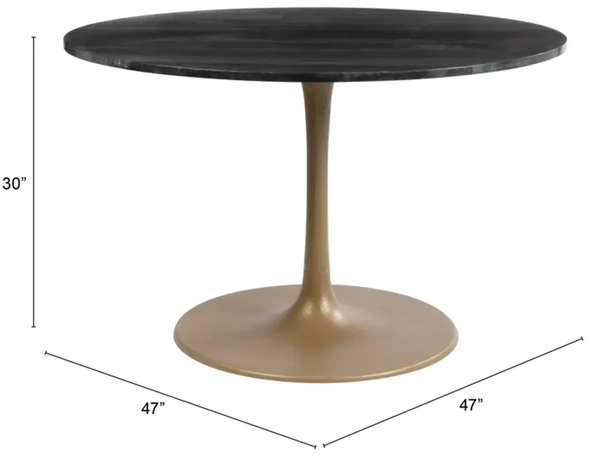 Taj Dining Table Black & Gold