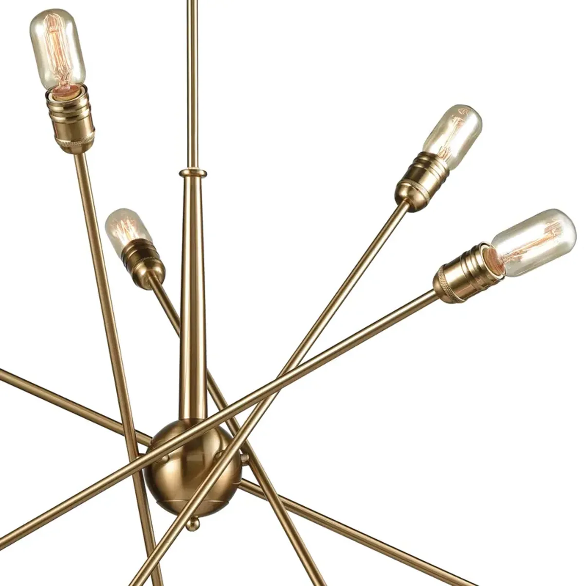 Delphine 33" Wide 10-Light Chandelier - Satin Brass