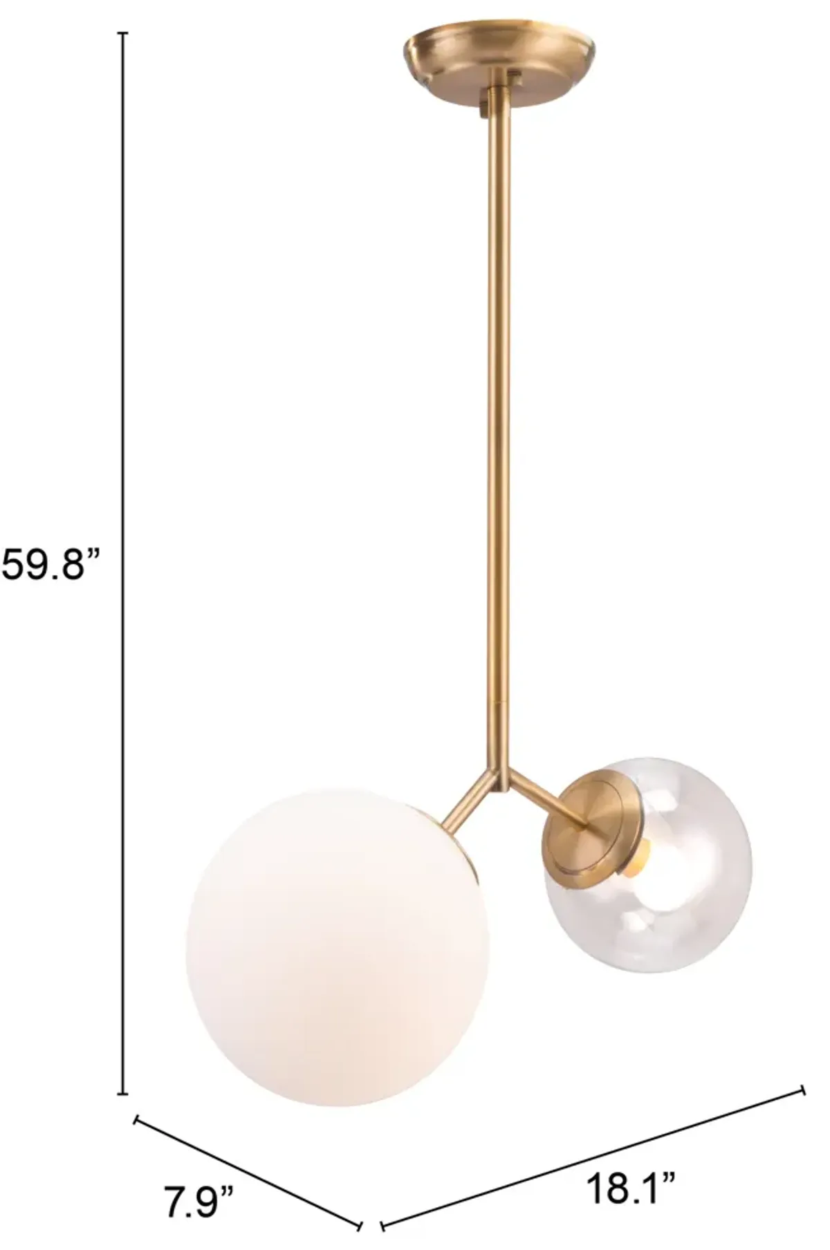 Constance Ceiling Lamp Brass