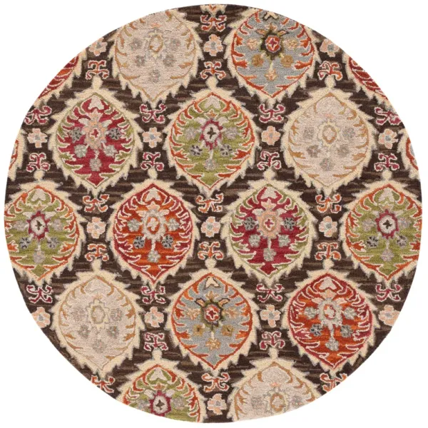 HERITAGE Hand Tufted 6' x 6' Round area rug