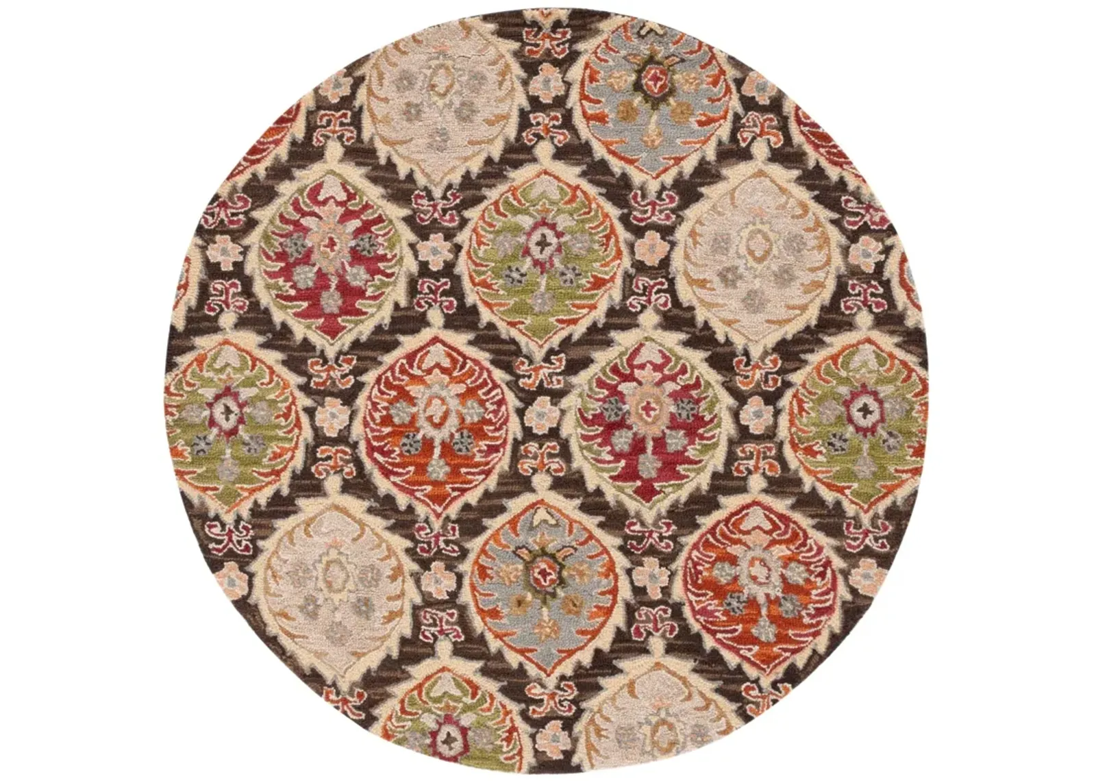 HERITAGE 230 RED  6' x 6' Round Round Rug