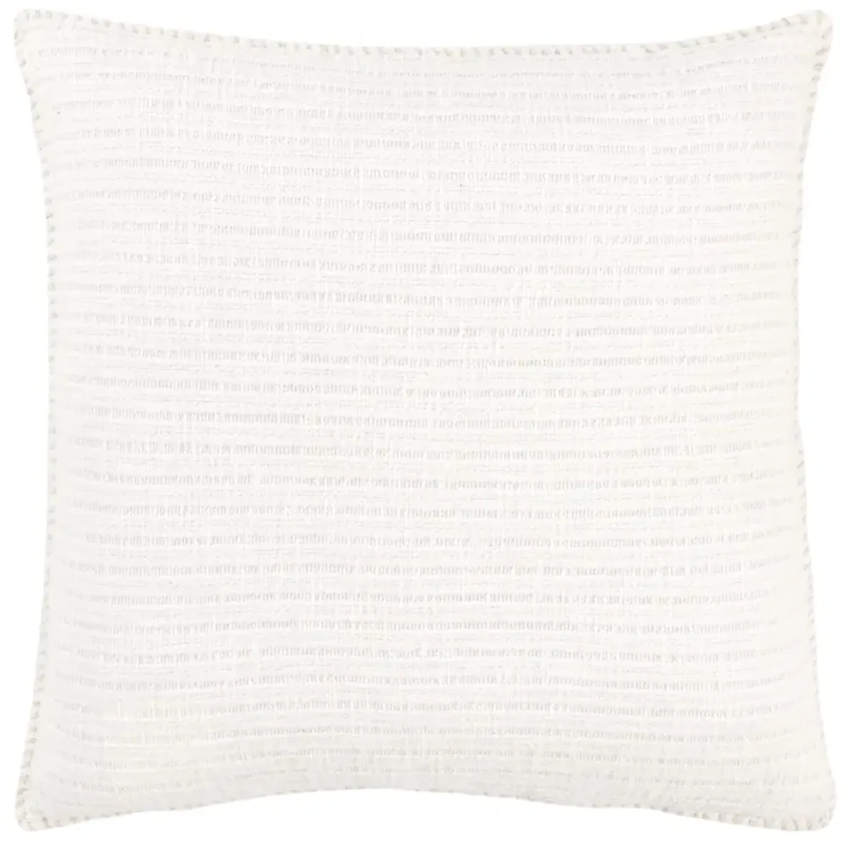 Stripe Patterned Solid White Pillow