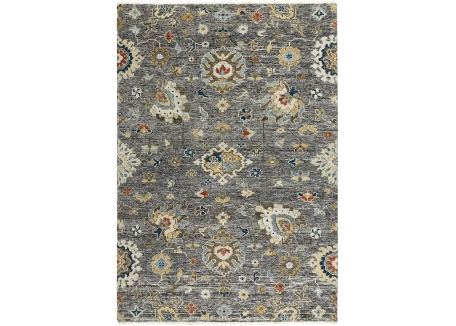 Belmont Gray/Multi  Hand Spun Wool 10' x 14' Rectangle Rug