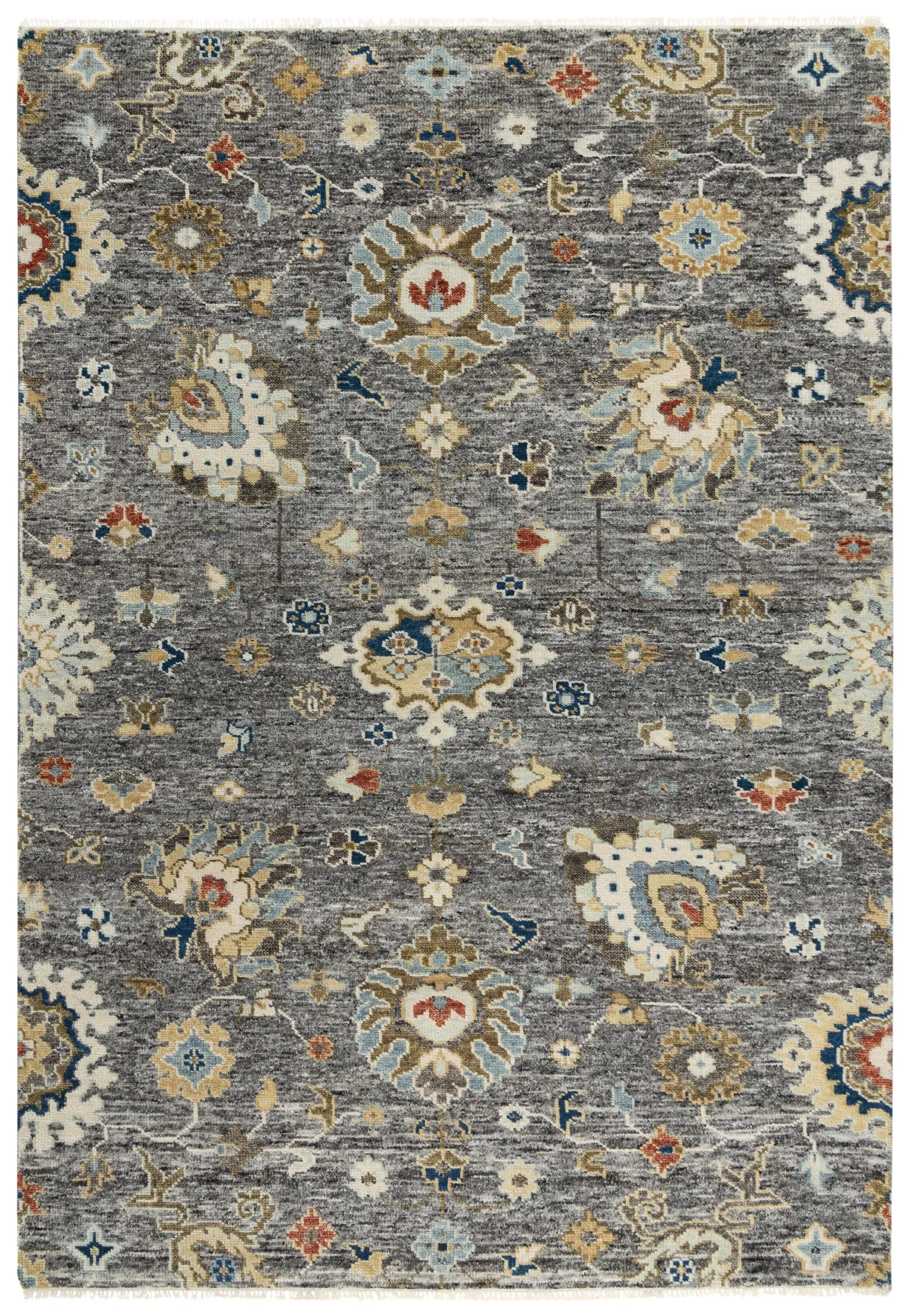 Belmont Gray/Multi  Hand Spun Wool 10' x 14' Rectangle Rug