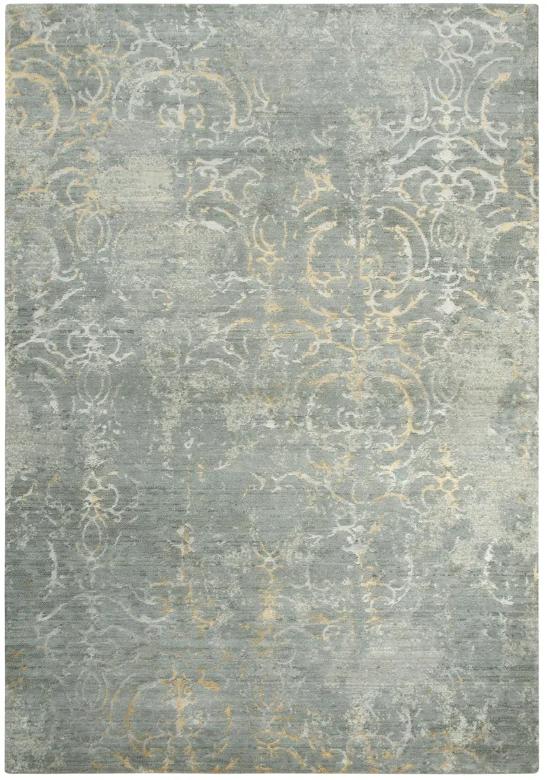 Impressions Gray Scroll NZ Wool/Tencel Blend 10' x 13' Rectangle Rug