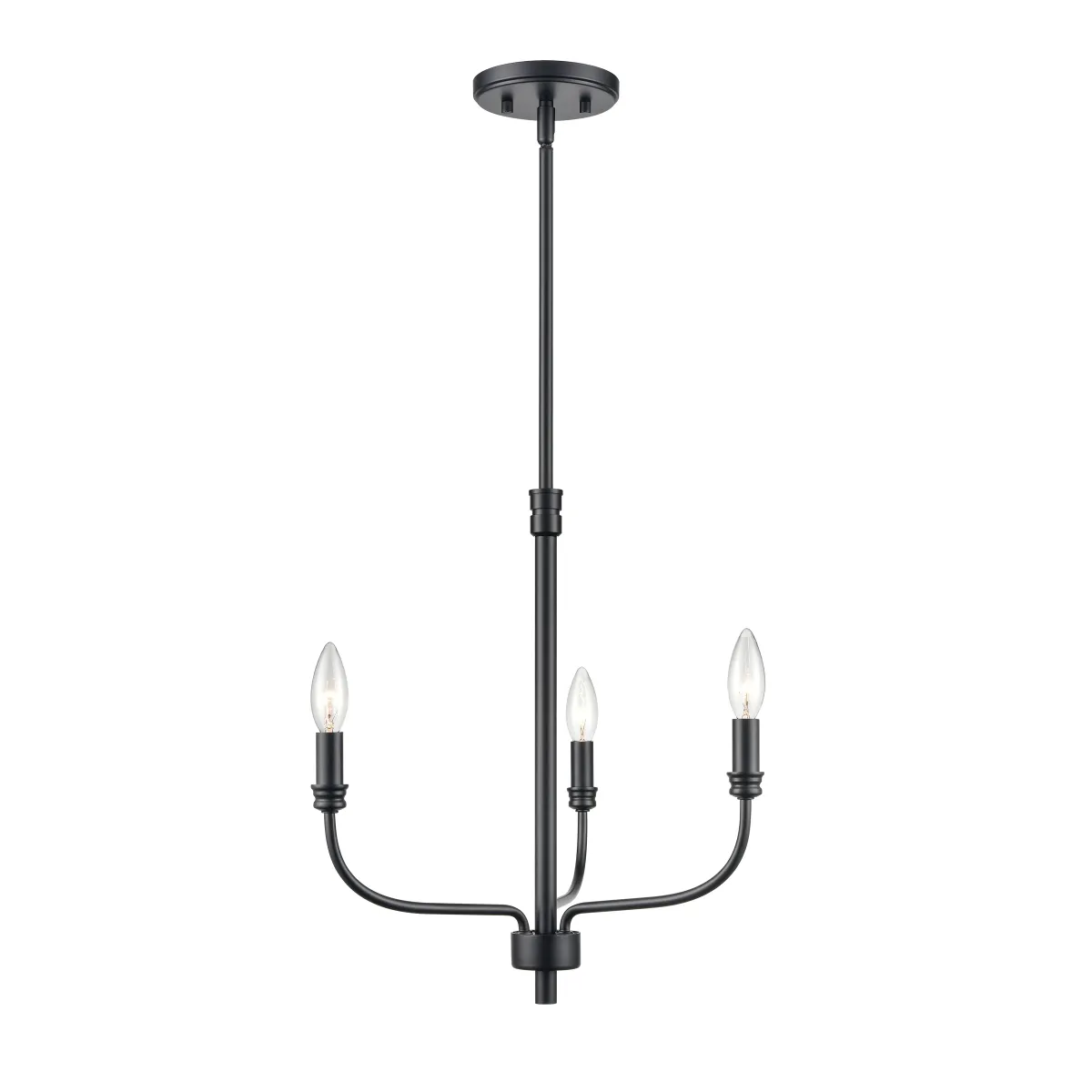 Newland 17" Wide 3-Light Chandelier - Matte Black