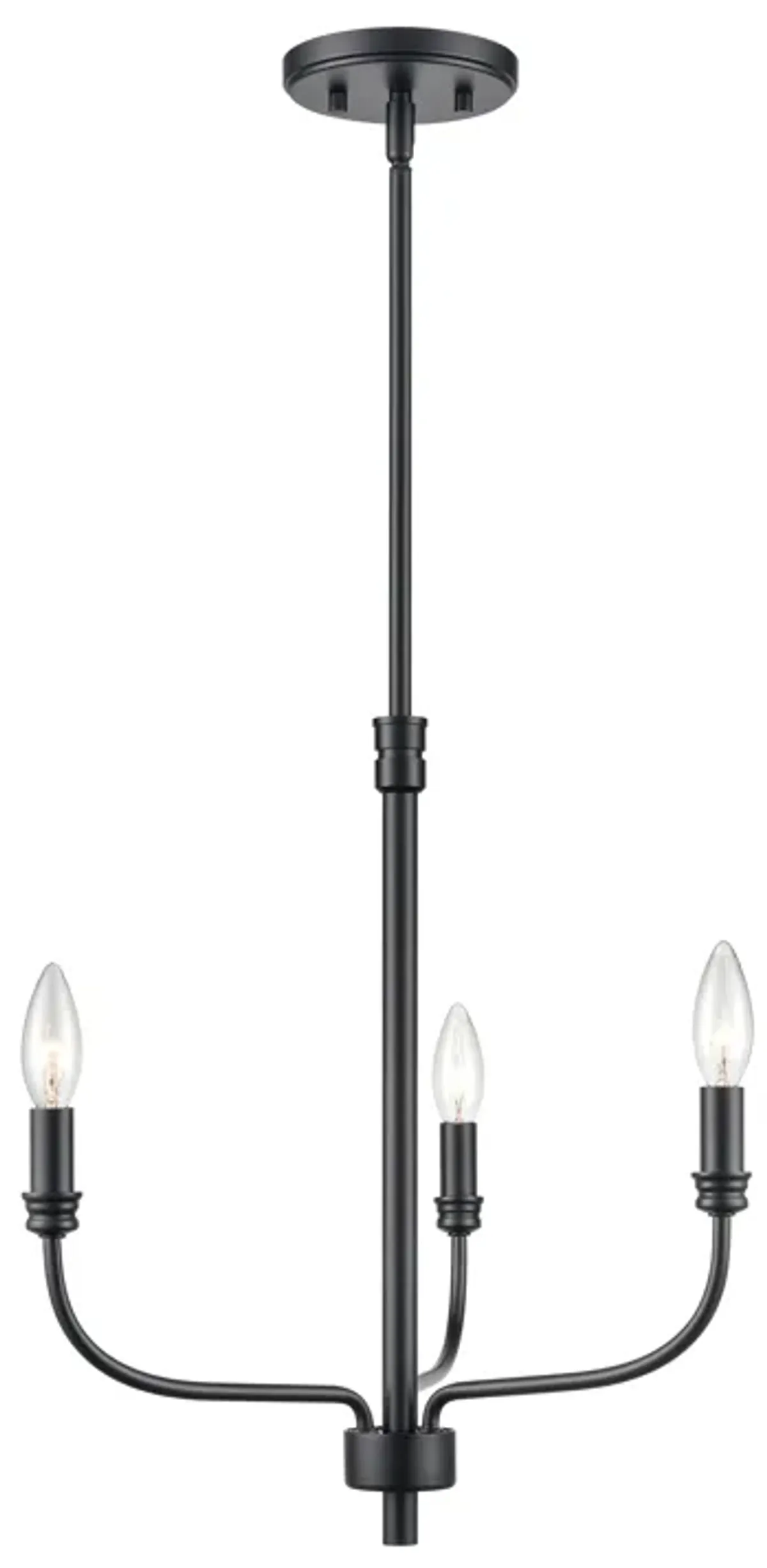 Newland 17" Wide 3-Light Chandelier - Matte Black