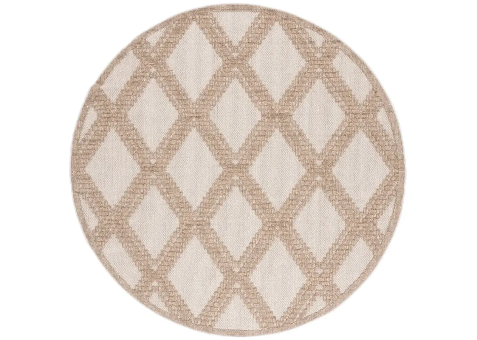 MSRO226 GLOBAL BEIGE  6'-7' x 6'-7' Round Round Rug