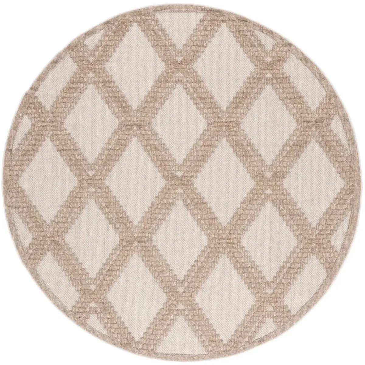 MSRO226 GLOBAL BEIGE  6'-7' x 6'-7' Round Round Rug