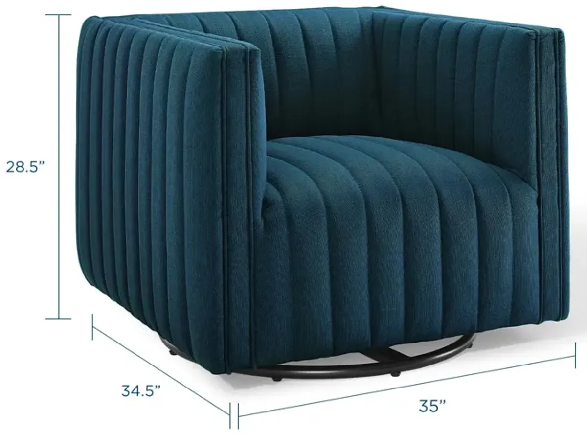 Conjure Tufted Swivel Upholstered Armchair