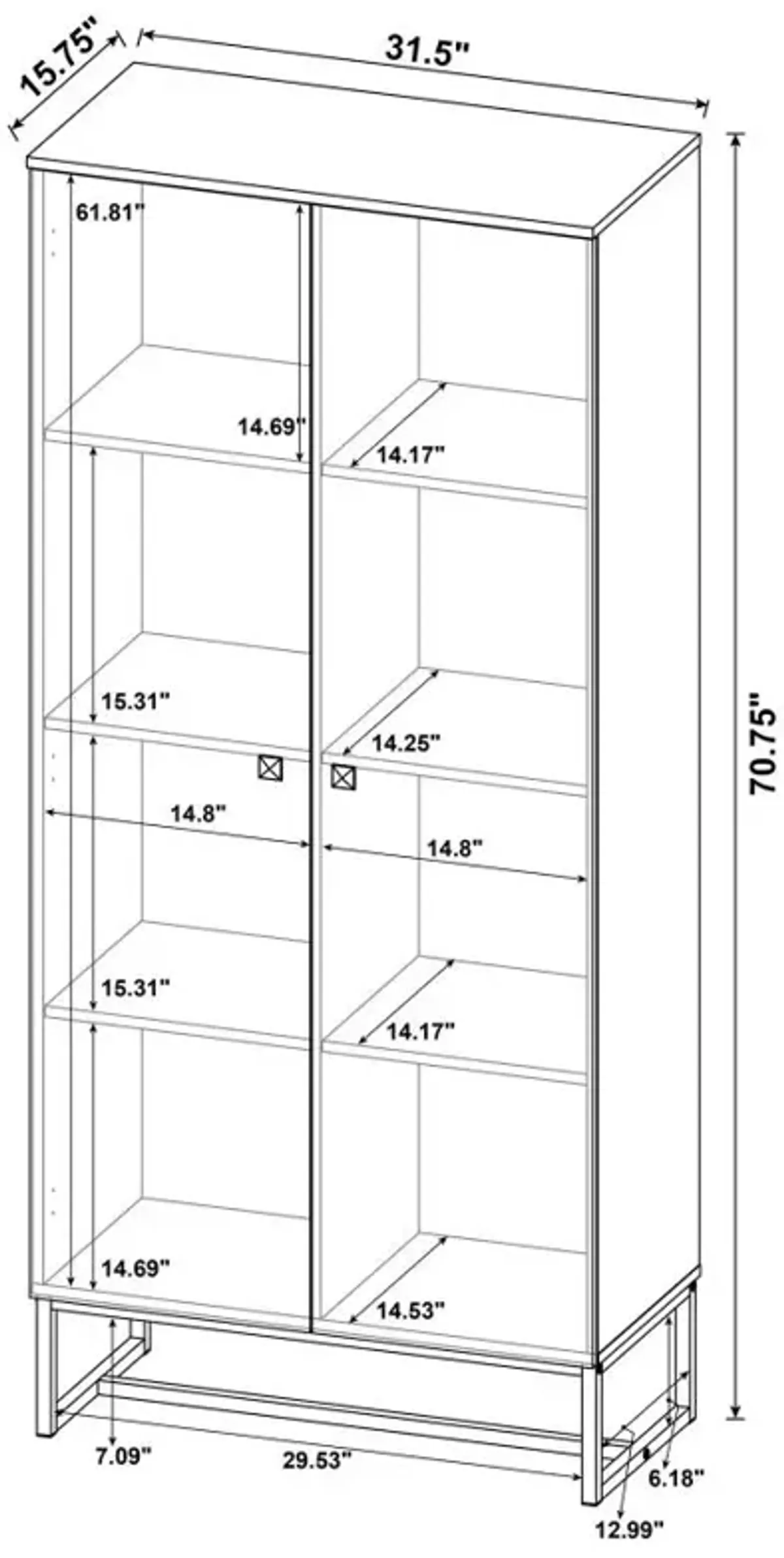 Carolyn 2-Door Accent Cabinet