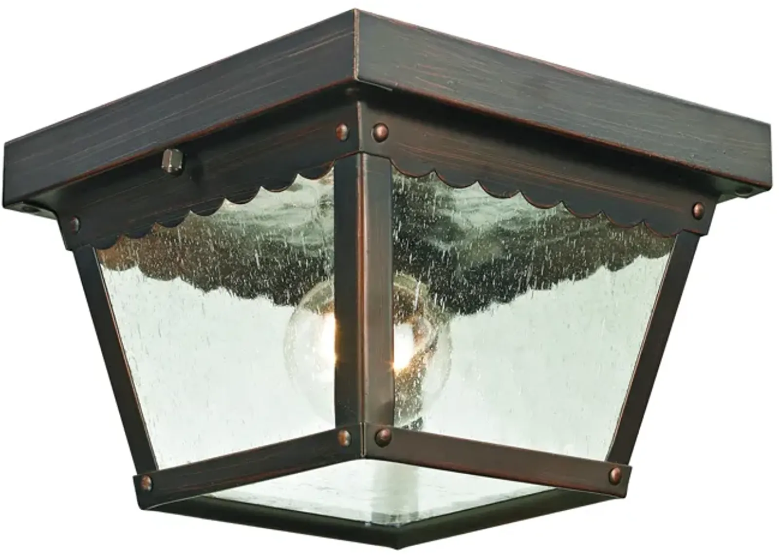 Springfield 8" Wide 1-Light Outdoor Flush Mount - Hazelnut Bronze