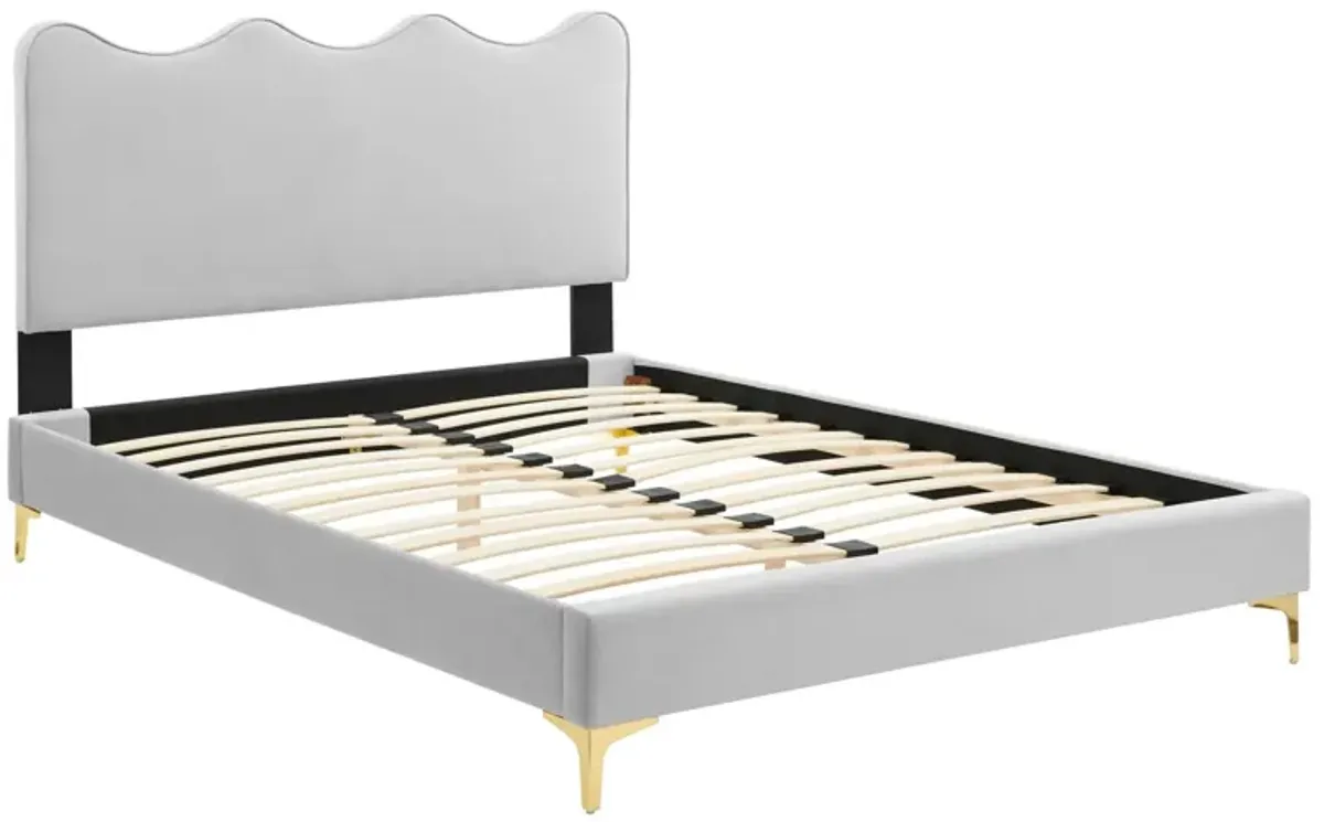 Current Performance Velvet King Platform Bed