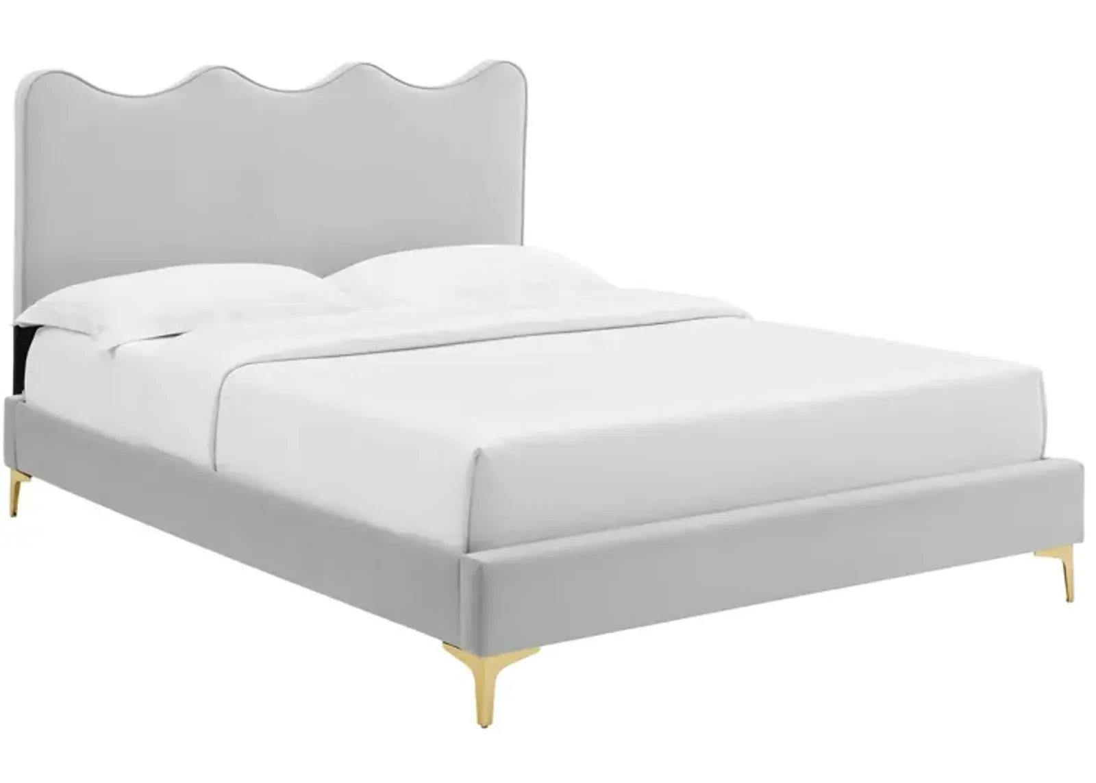 Current Performance Velvet King Platform Bed