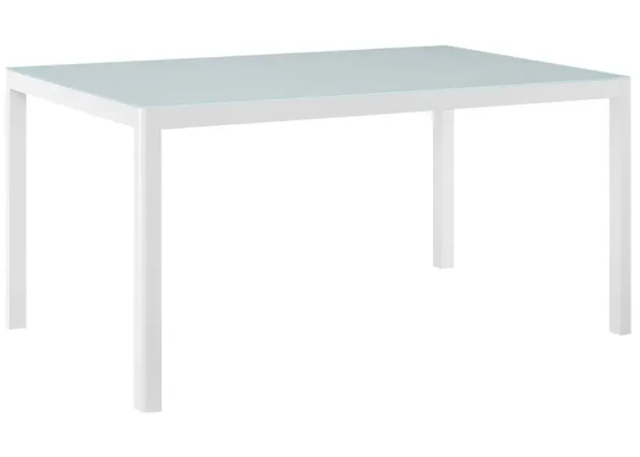 Raleigh 59" Outdoor Patio Aluminum Dining Table