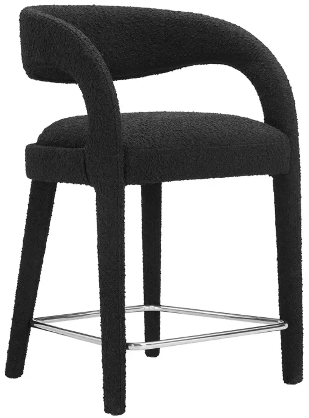 Pinnacle Boucle Upholstered Counter Stool Set of Two