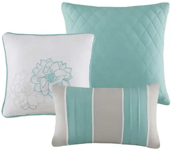 Madison Park Lola Aqua Comforter Set