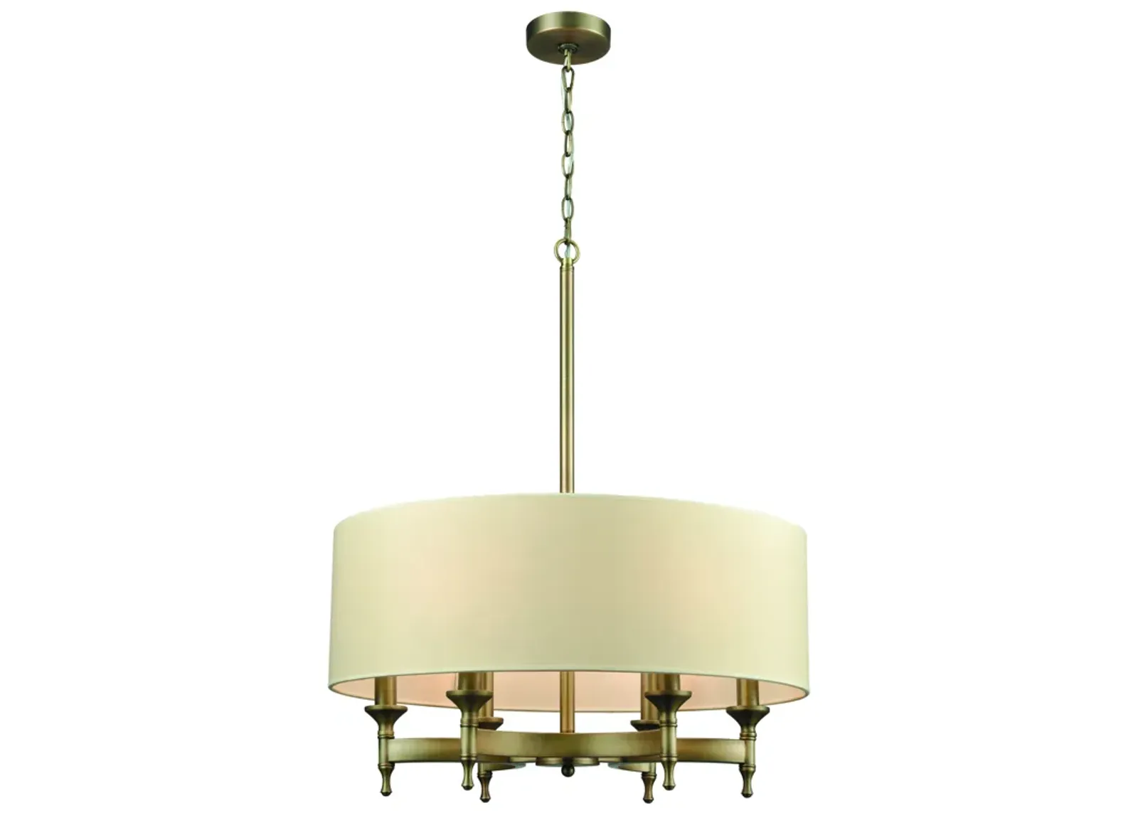 Pembroke 24" Wide 6-Light Chandelier - Brushed Antique Brass