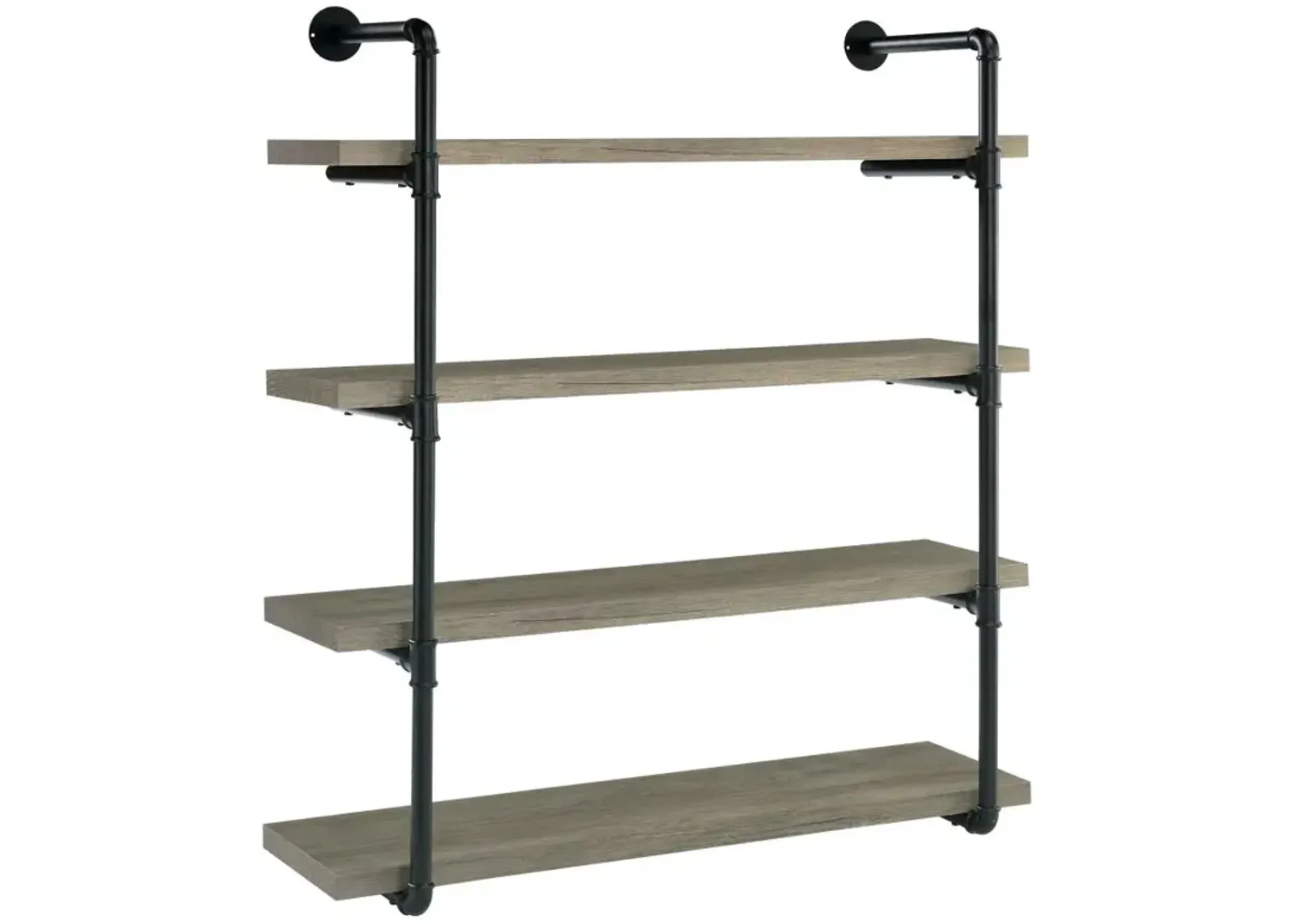 Alamere 40-Inch Wall Shelf Black And Grey Driftwood