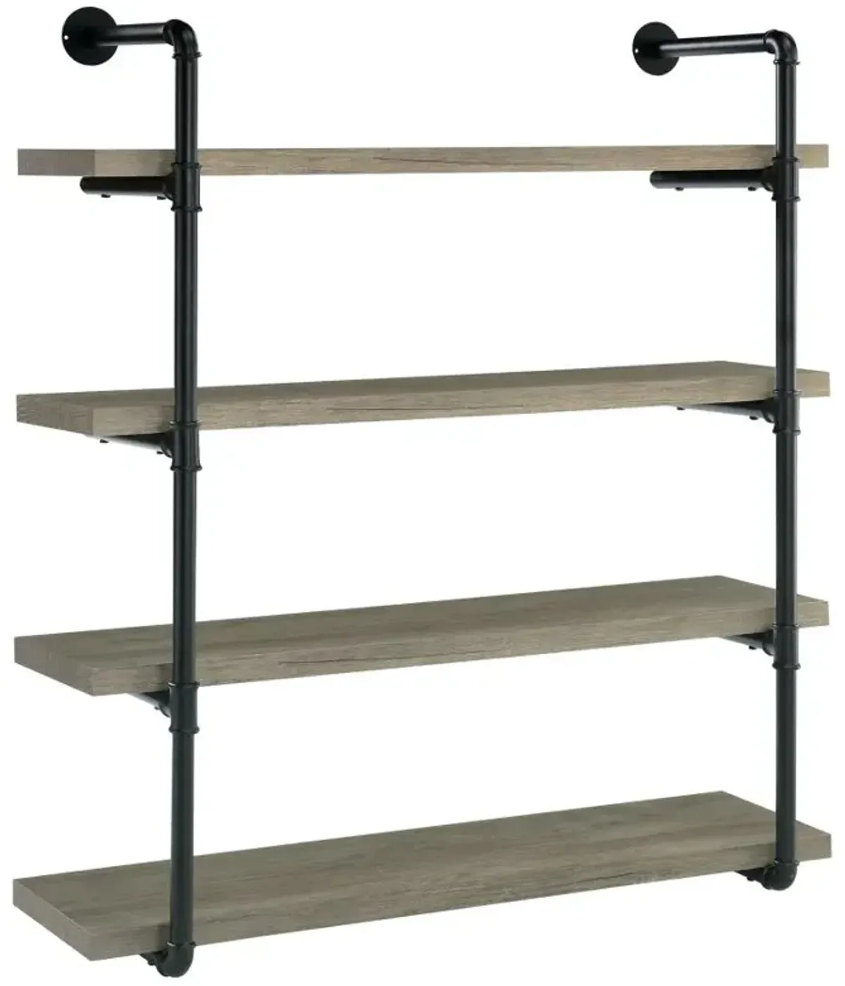 Alamere 40-Inch Wall Shelf Black And Grey Driftwood